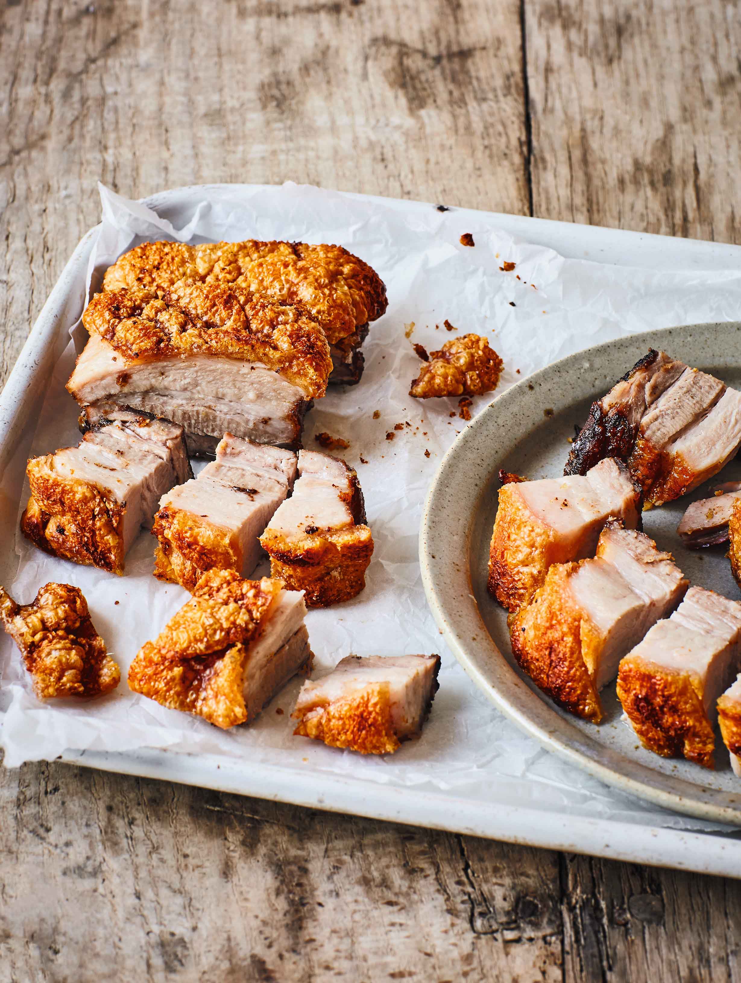 Salt and pepper pork belly with perfect crispy crackling - Simply