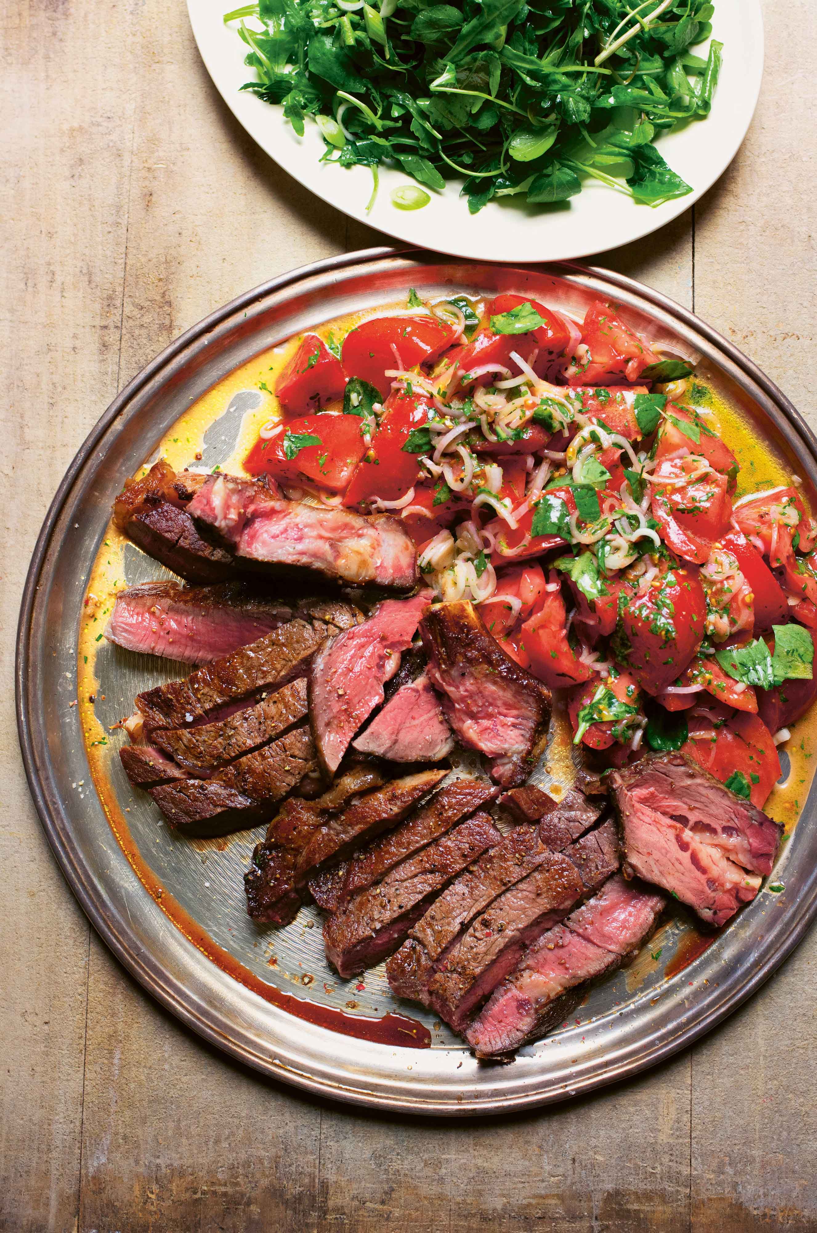 Grilled Flank Steak with Tomato Salad