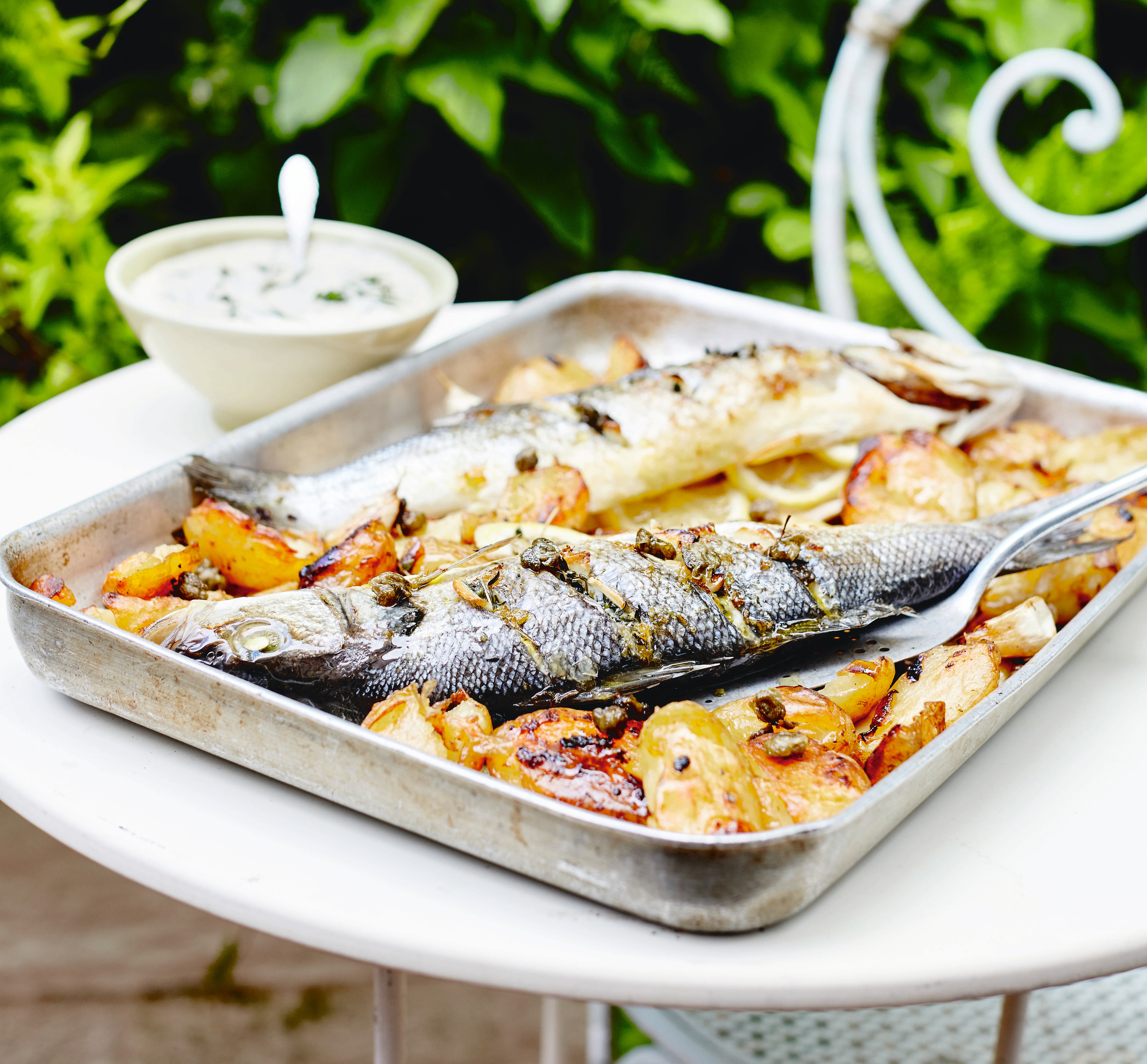 Whole Baked Fish with Lemon & Ouzo