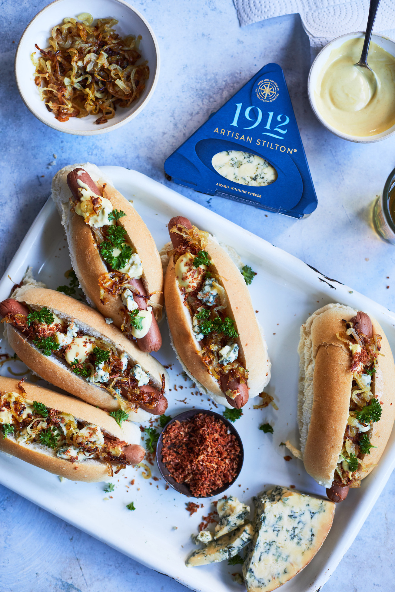 Ultimate Loaded Hot Dogs with 1912 Stilton