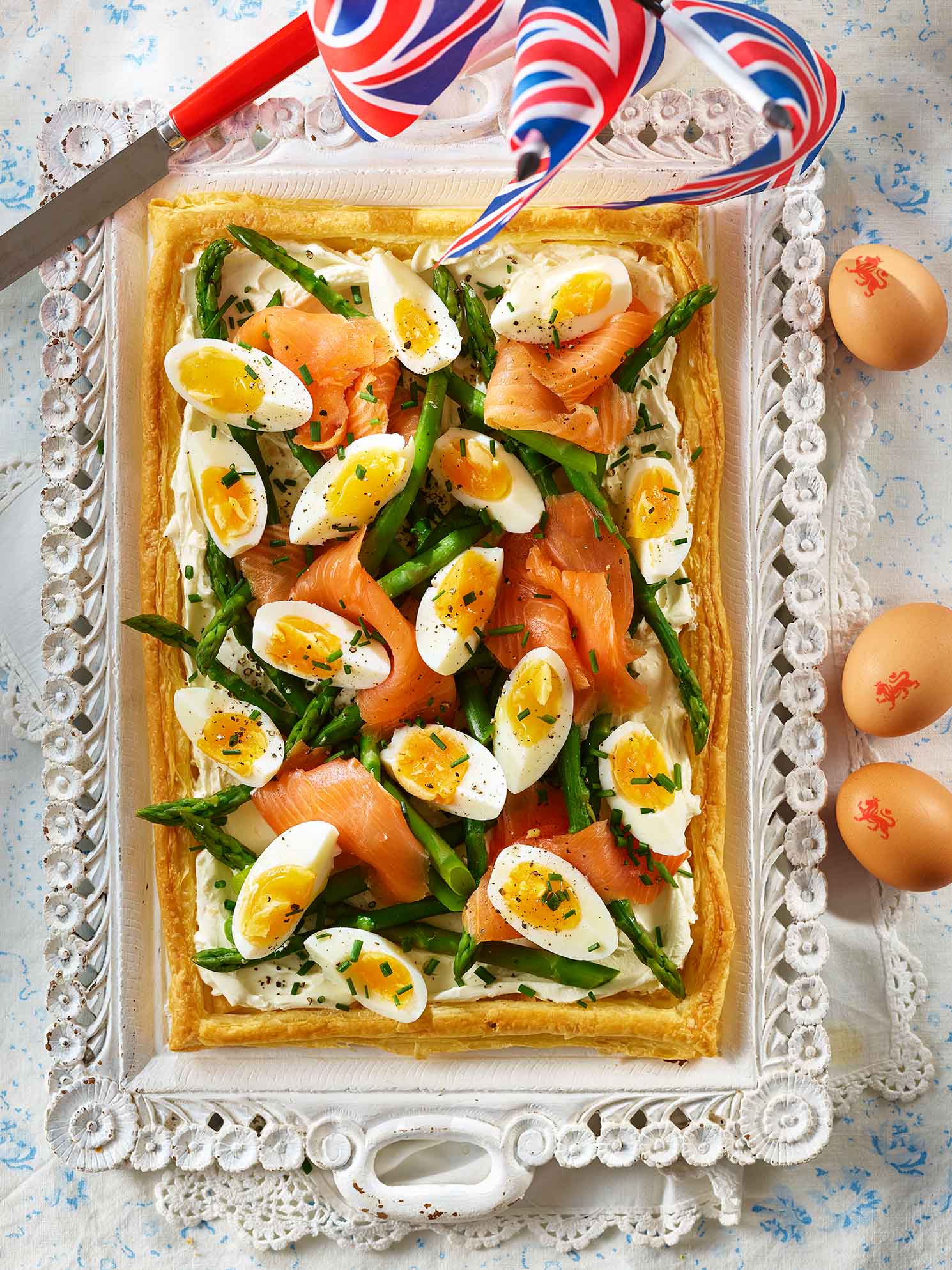 Asparagus, Smoked Salmon & Egg Tart