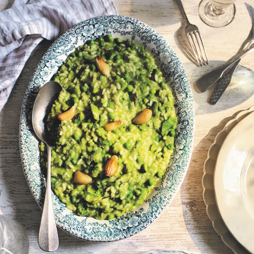 Asparagus and Sugar Snap Pea Risotto