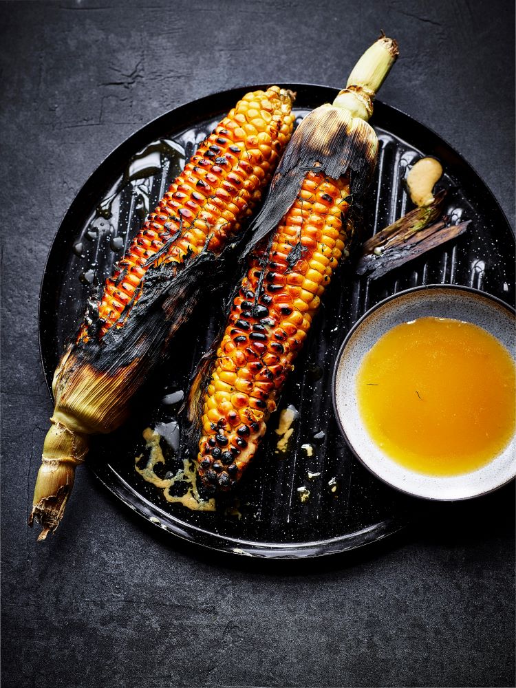 Barbecued Sweetcorn with Miso Butter