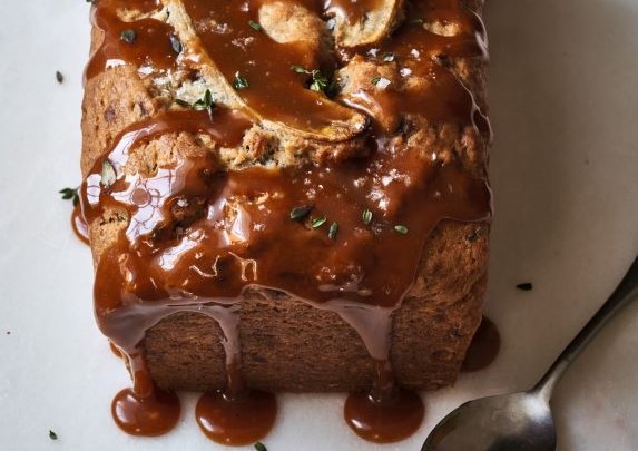 Nadiya Hussain’s Banana, Thyme & Caramel Loaf Cake