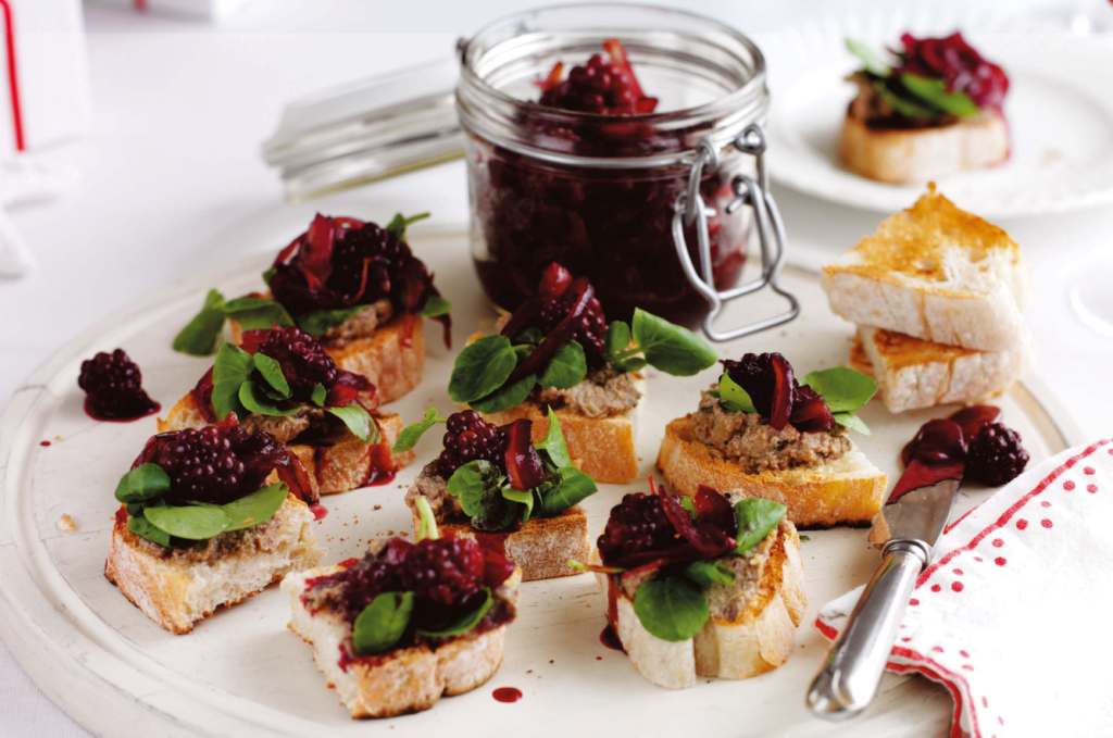 Chicken Liver Pate with Blackberry Chutney