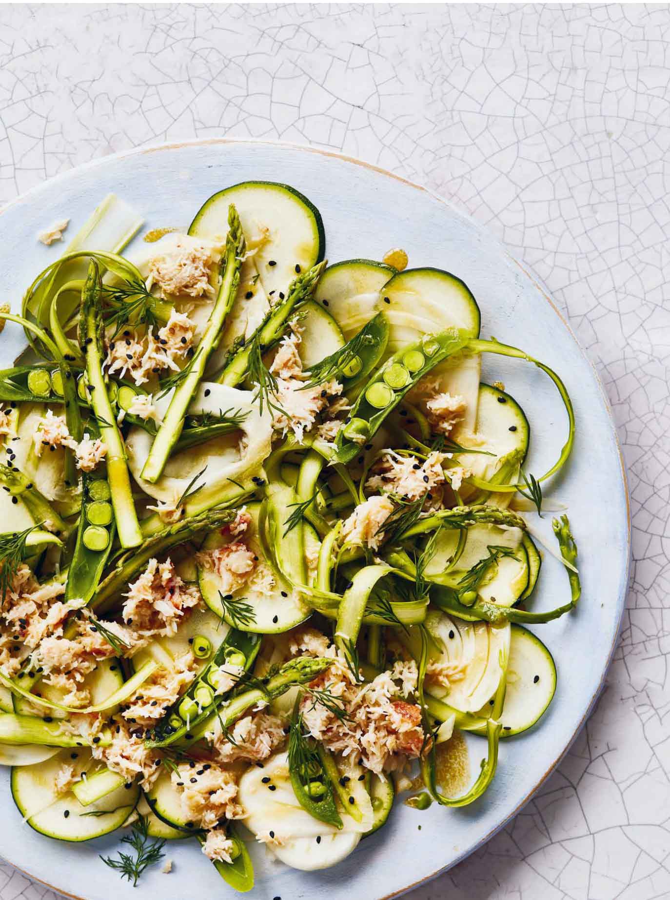 Crab Salad with Fennel, Asparagus & Courgette