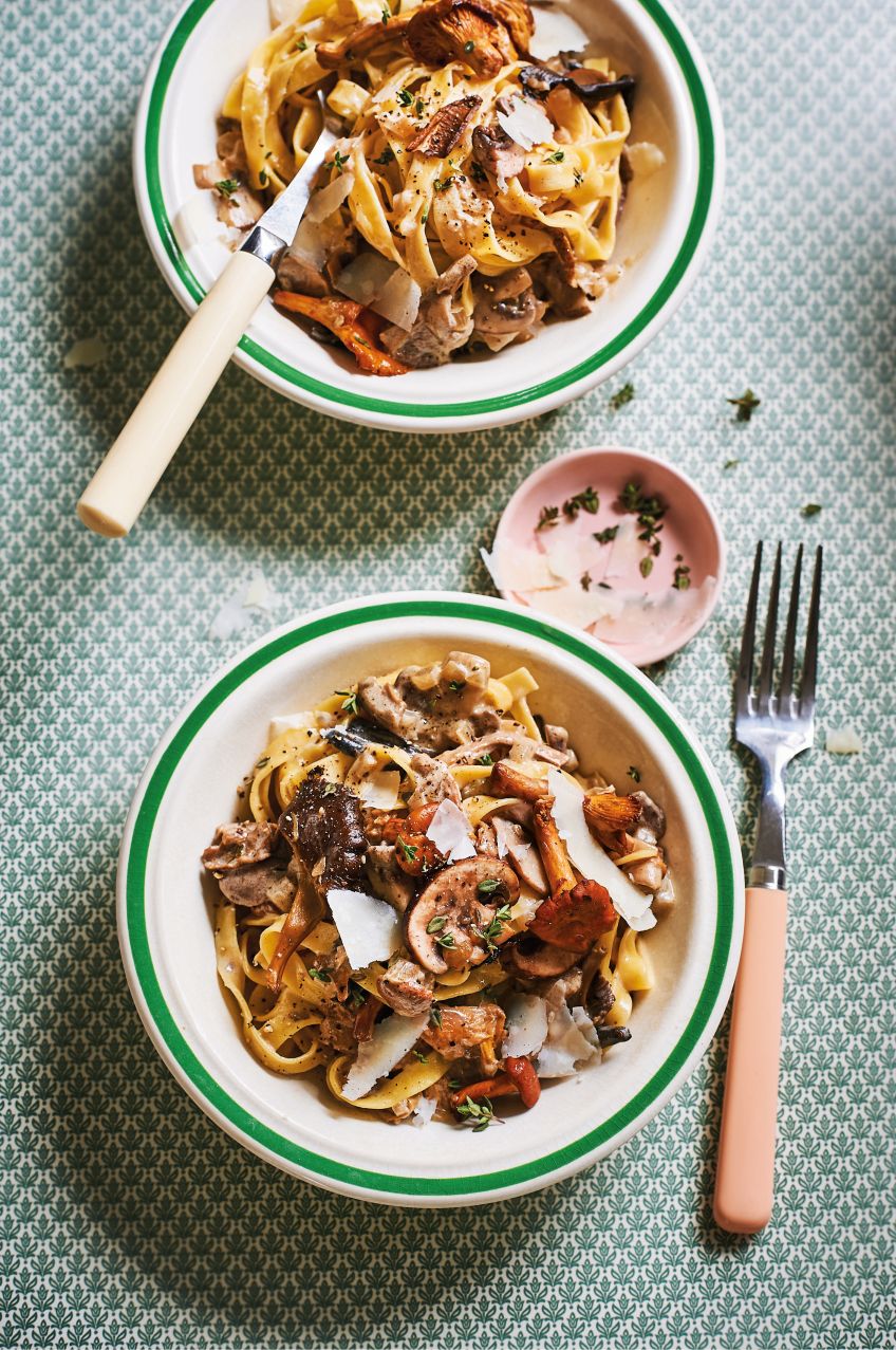 Creamy Mushroom & Truffle Oil Tagliatelle