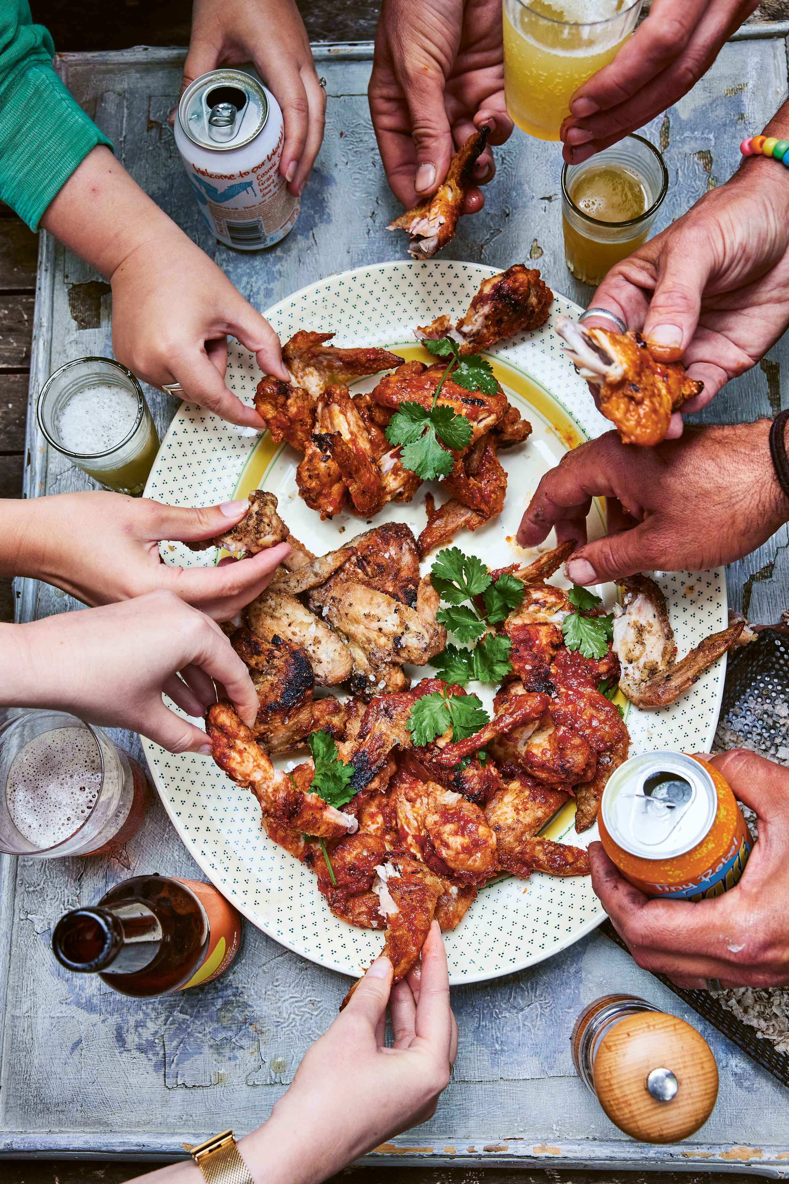 BBQ Chicken Wings Three Ways