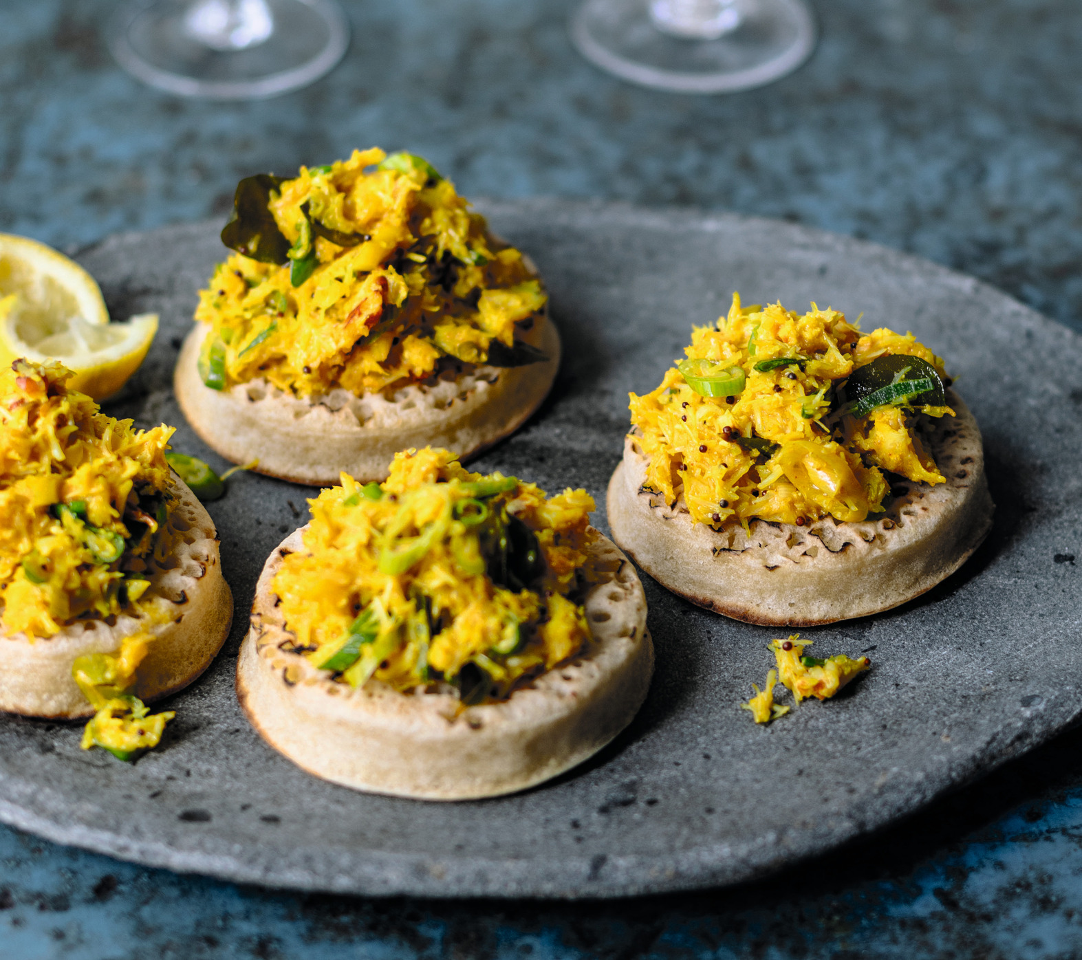 Curried Crab On Toast