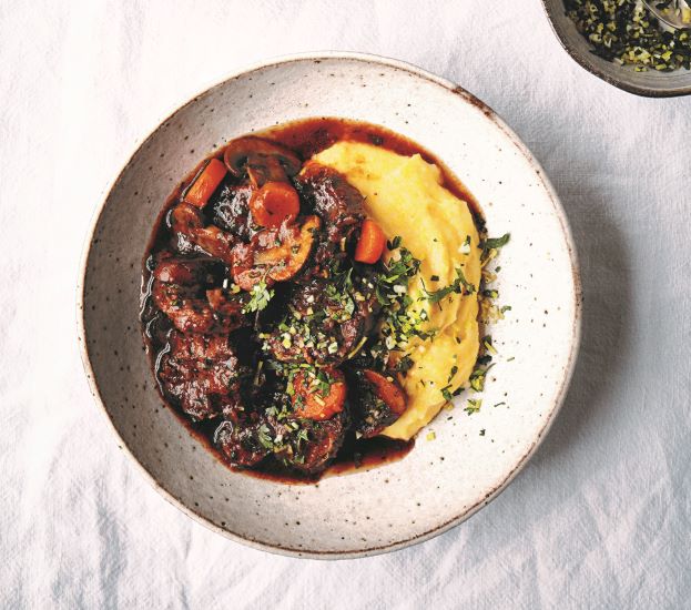 Gutsy Beef Stew with Polenta