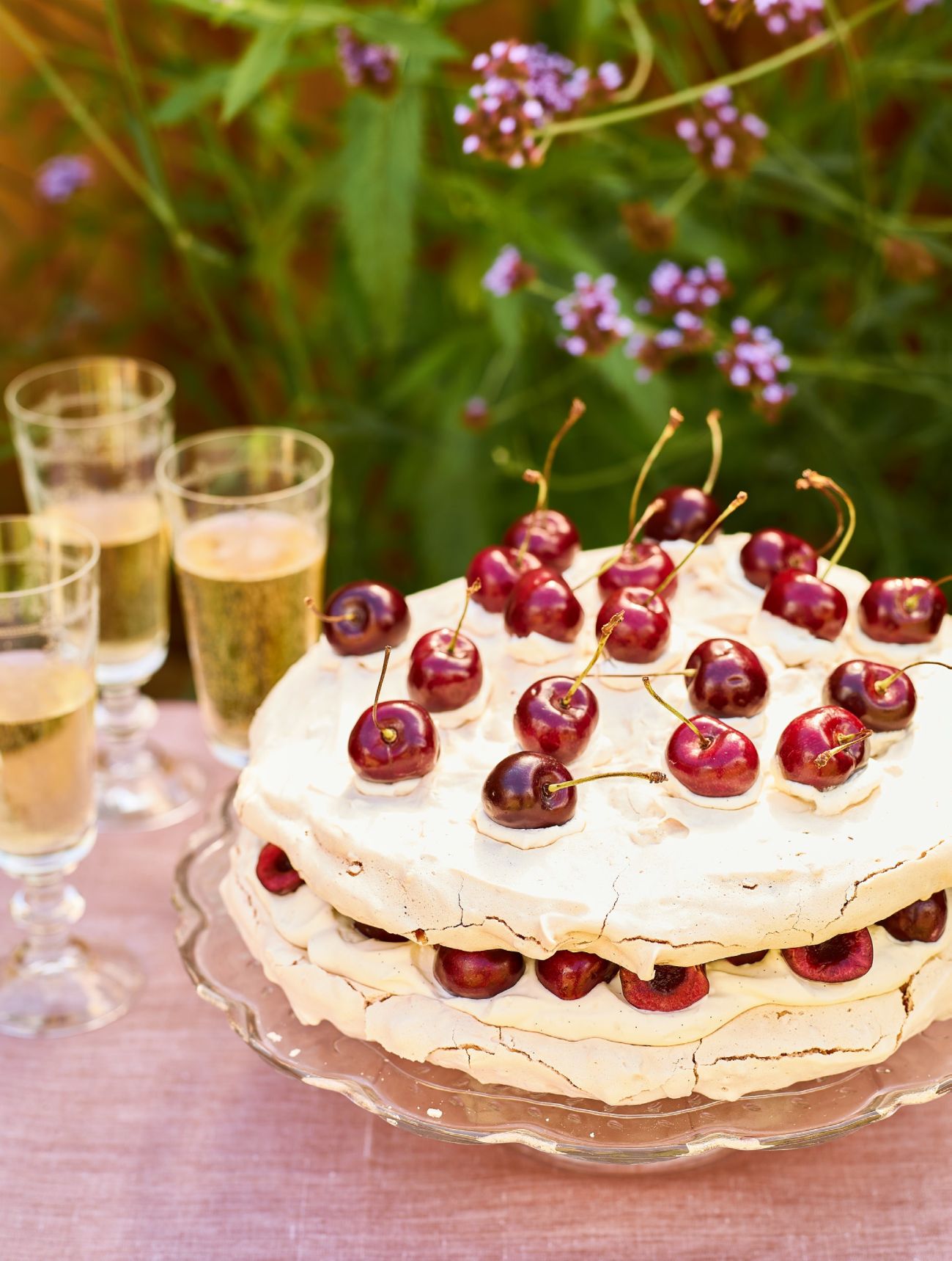 Hazelnut, Cherry & Amaretto Meringue Cake