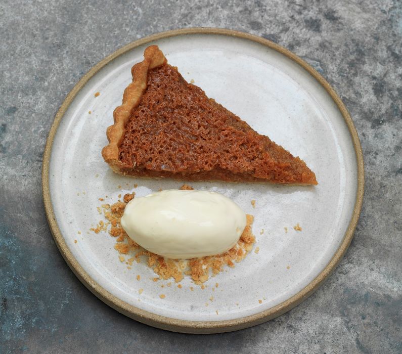 Jaggery Treacle Tart with Milk Ice Cream