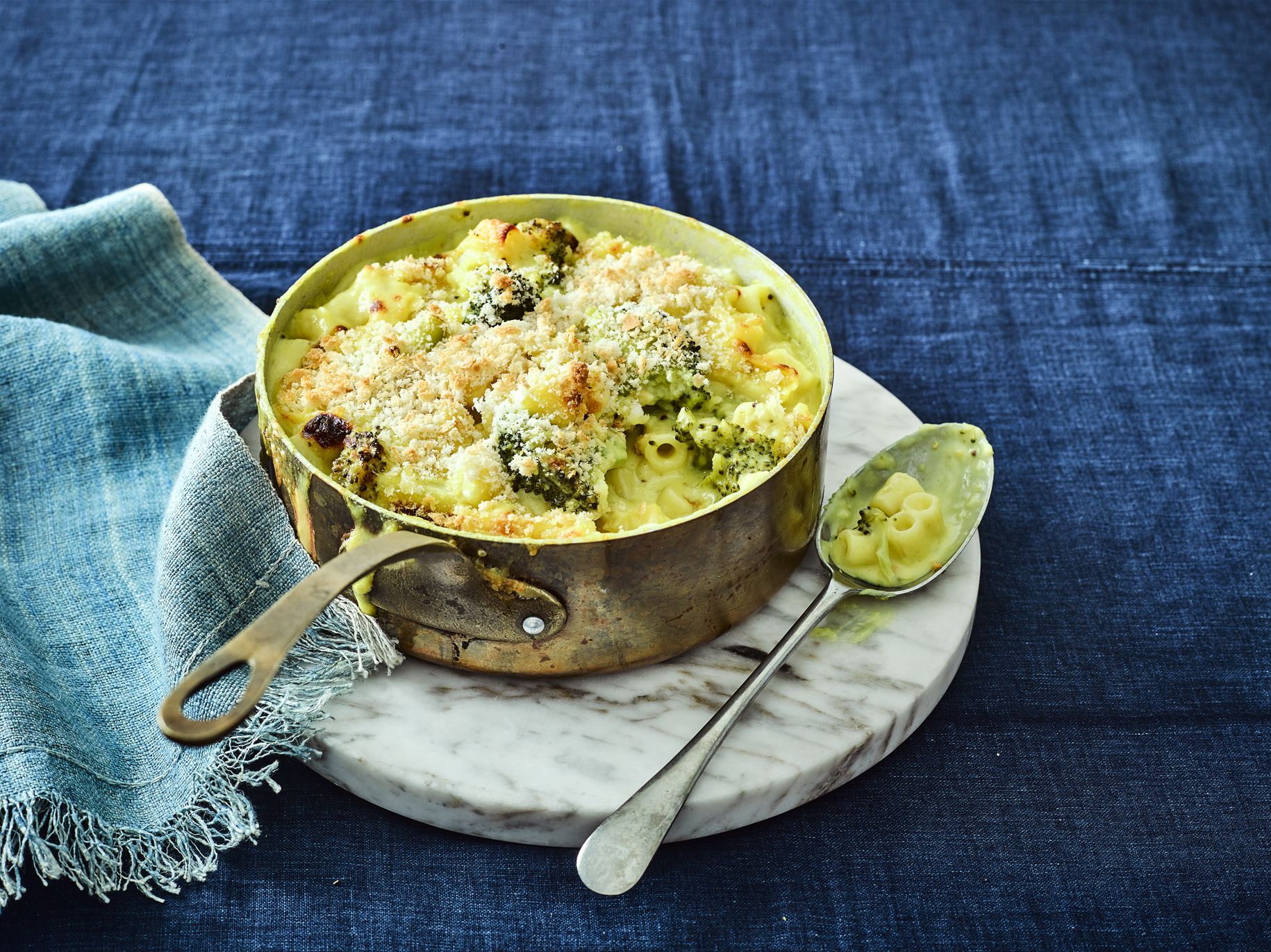 Veggie Mac ‘n’ Cheese with Tracklements Sweet Mustard Ketchup