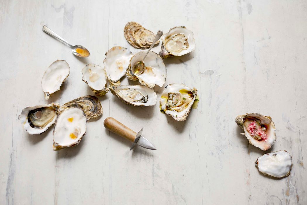 British Oysters with Three Garnishes