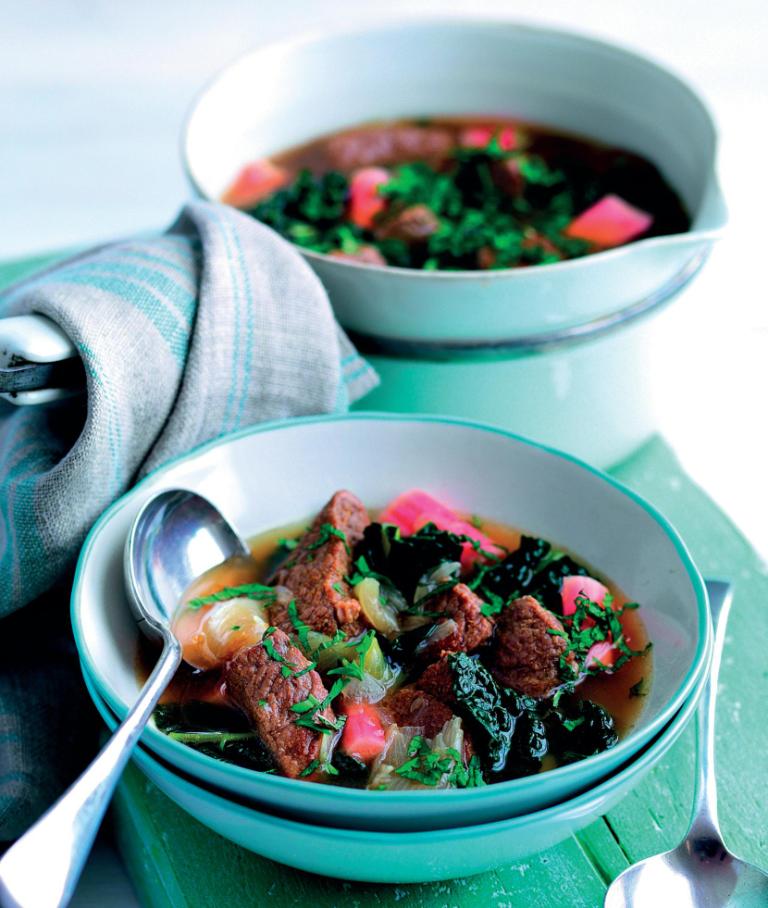 Light Lamb Stew with Rhubarb