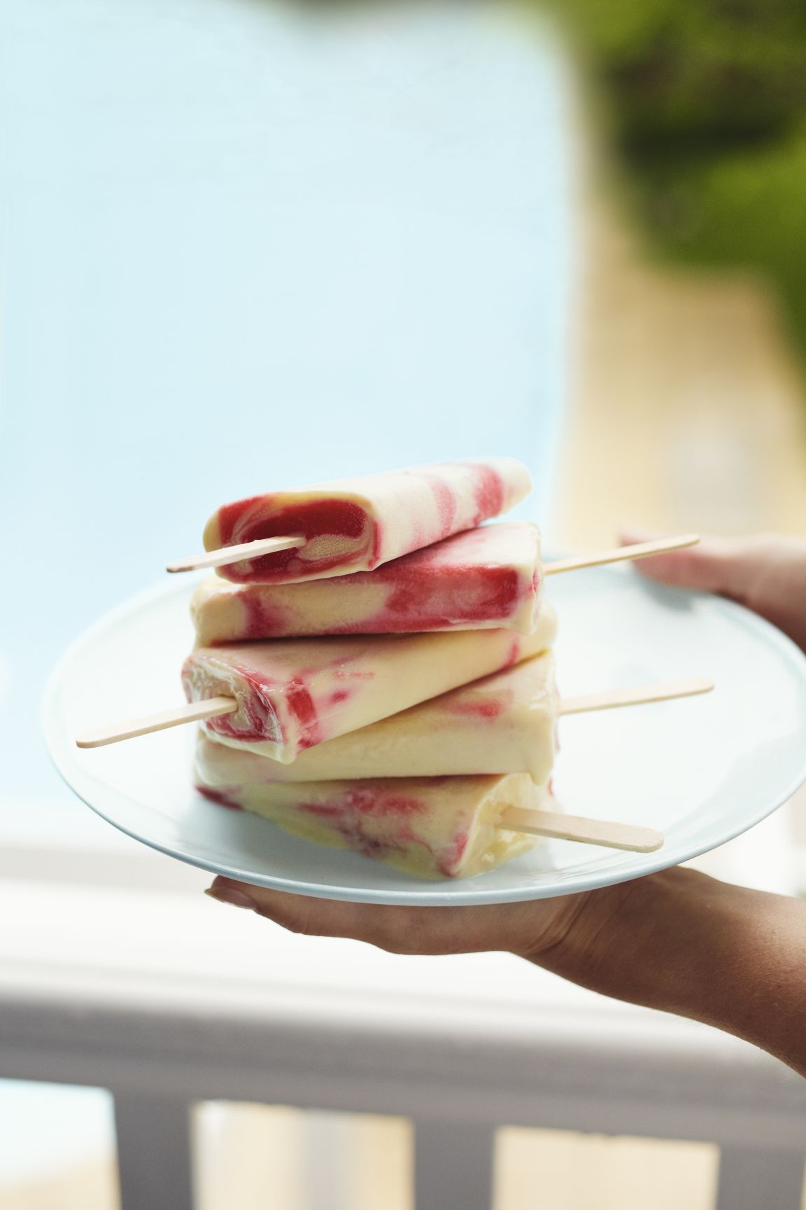 Raspberry Ripple Lollies