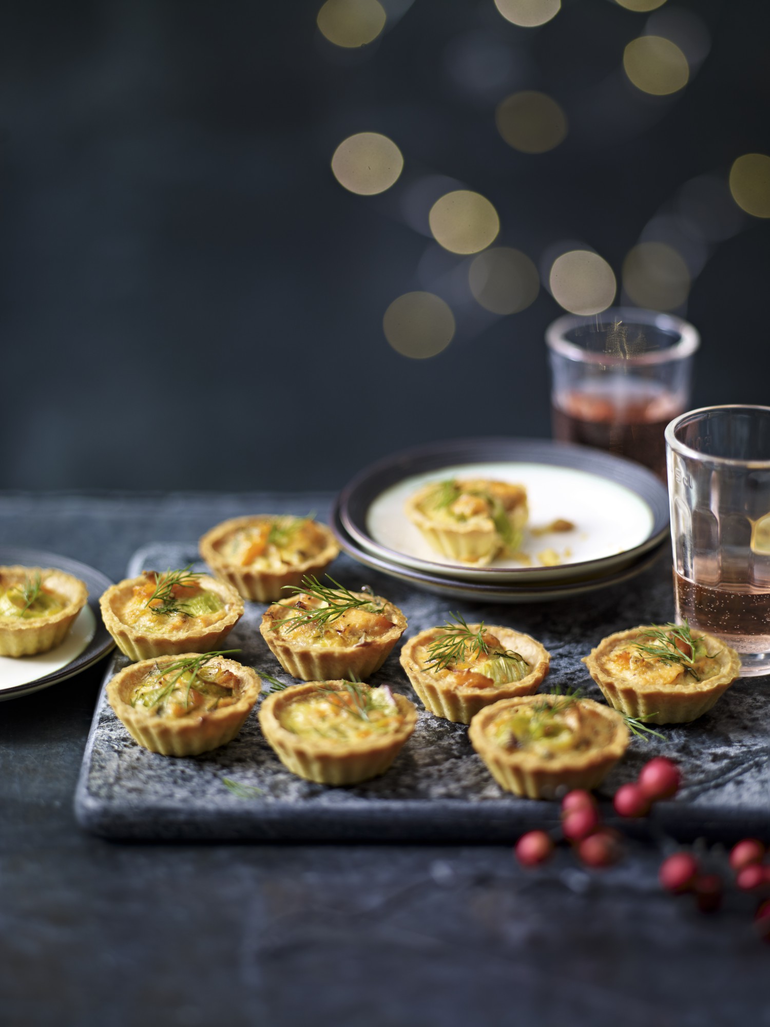 Salmon, Leek & Dill Tartlets