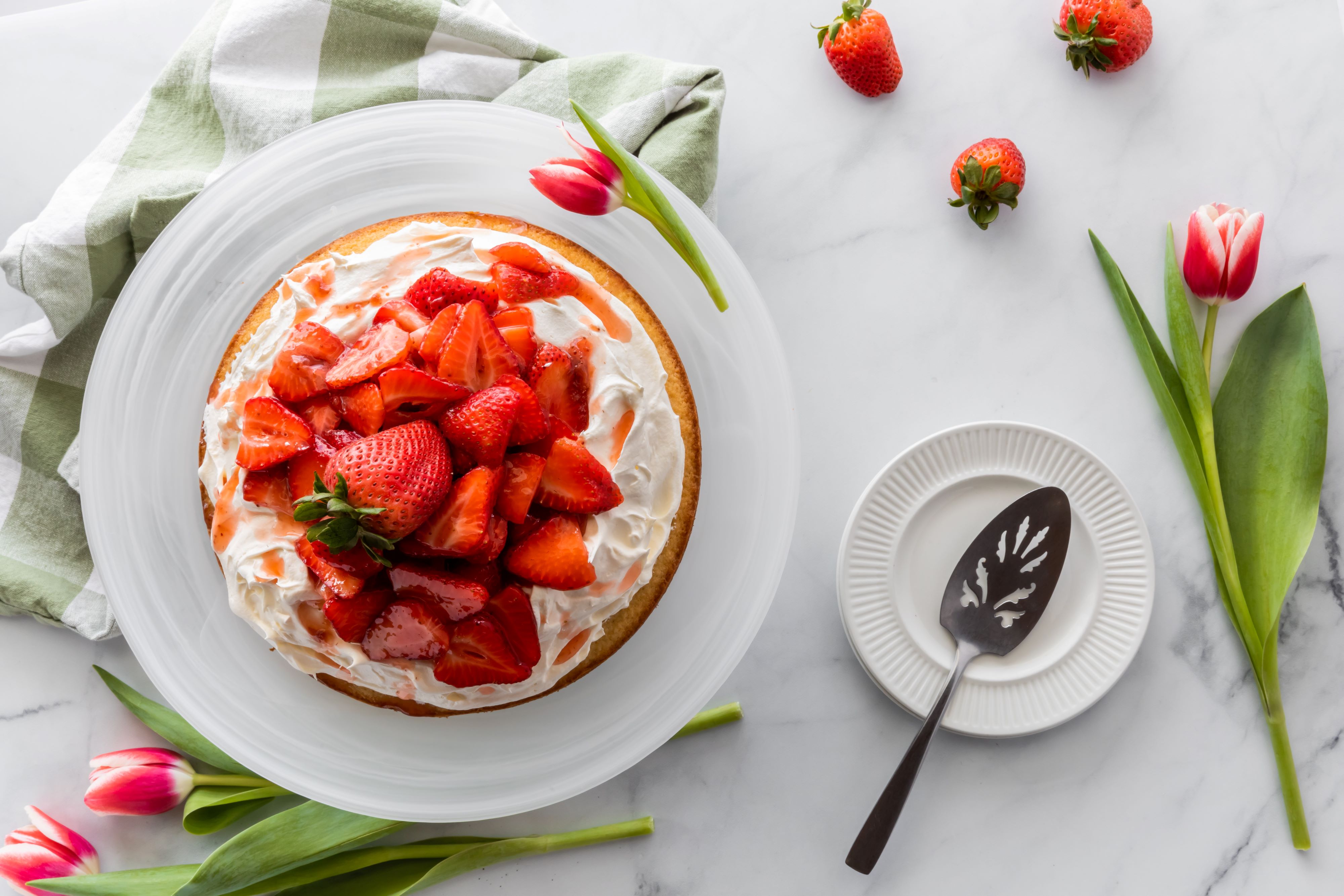 Wimbledon-inspired strawberry shortcake