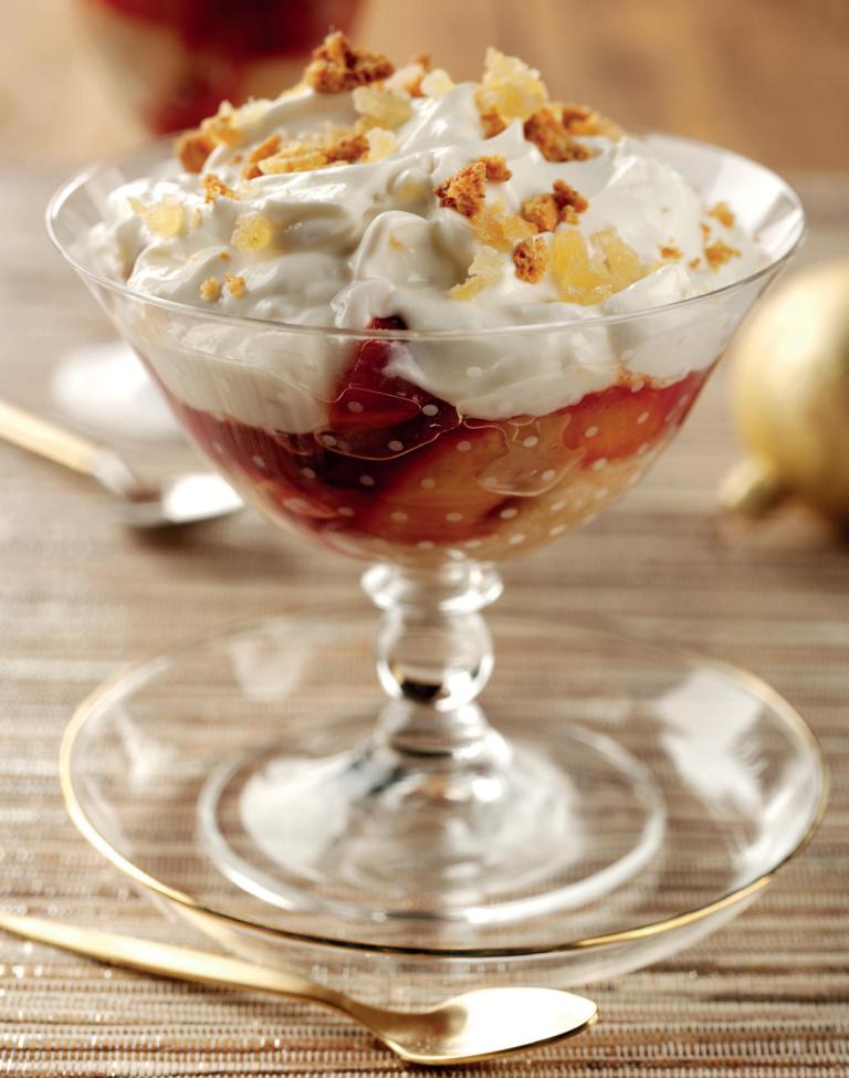 Spiced Plum & Amaretto Trifle