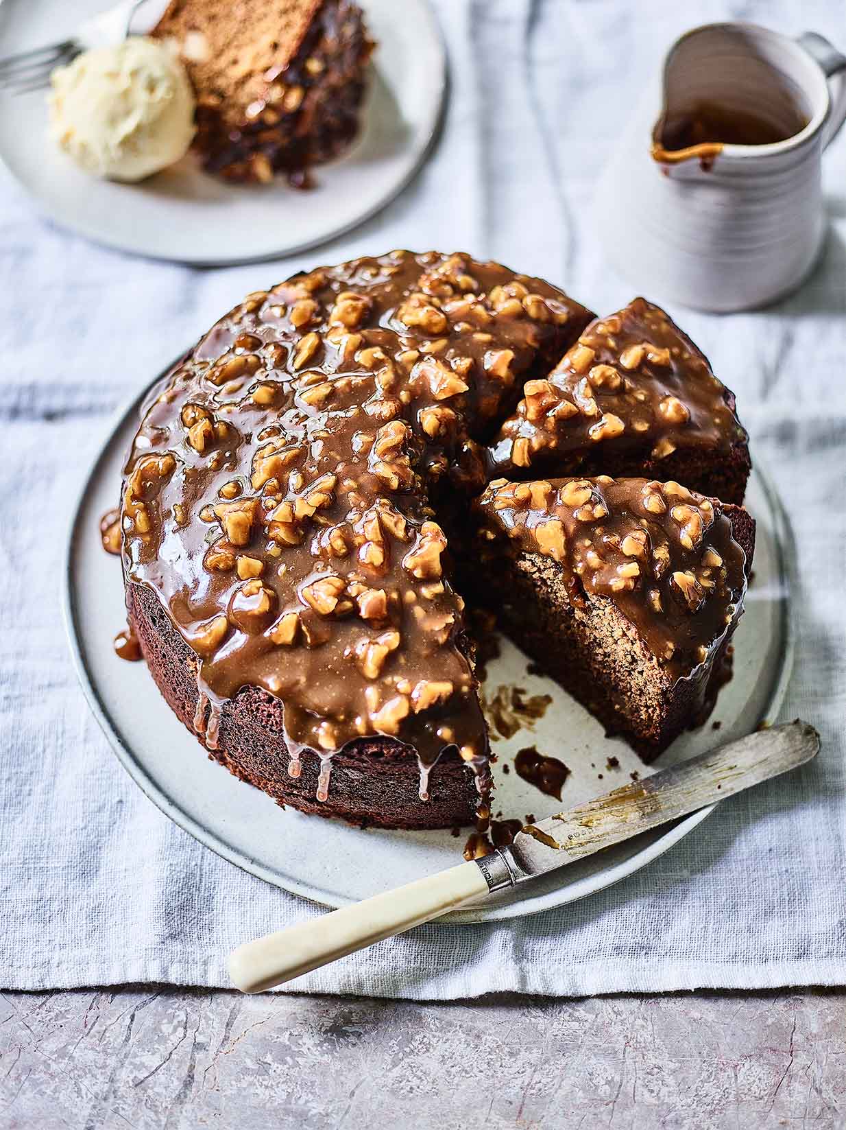 Sticky Toffee & Walnut Cake