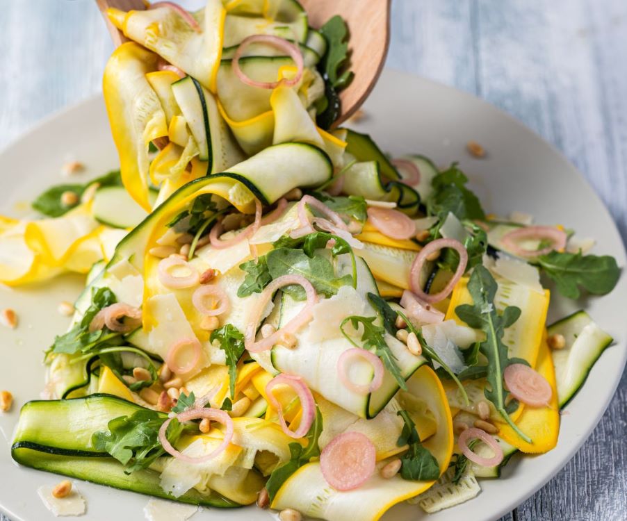 Summer Courgette Salad with Quick Pickled Shallots