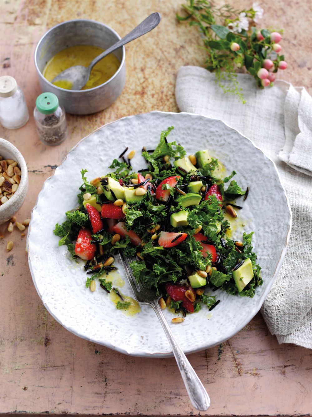 Superfood Strawberry and Pine Nut Salad