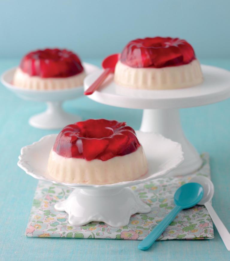 Tiered Strawberry Jelly & Custard