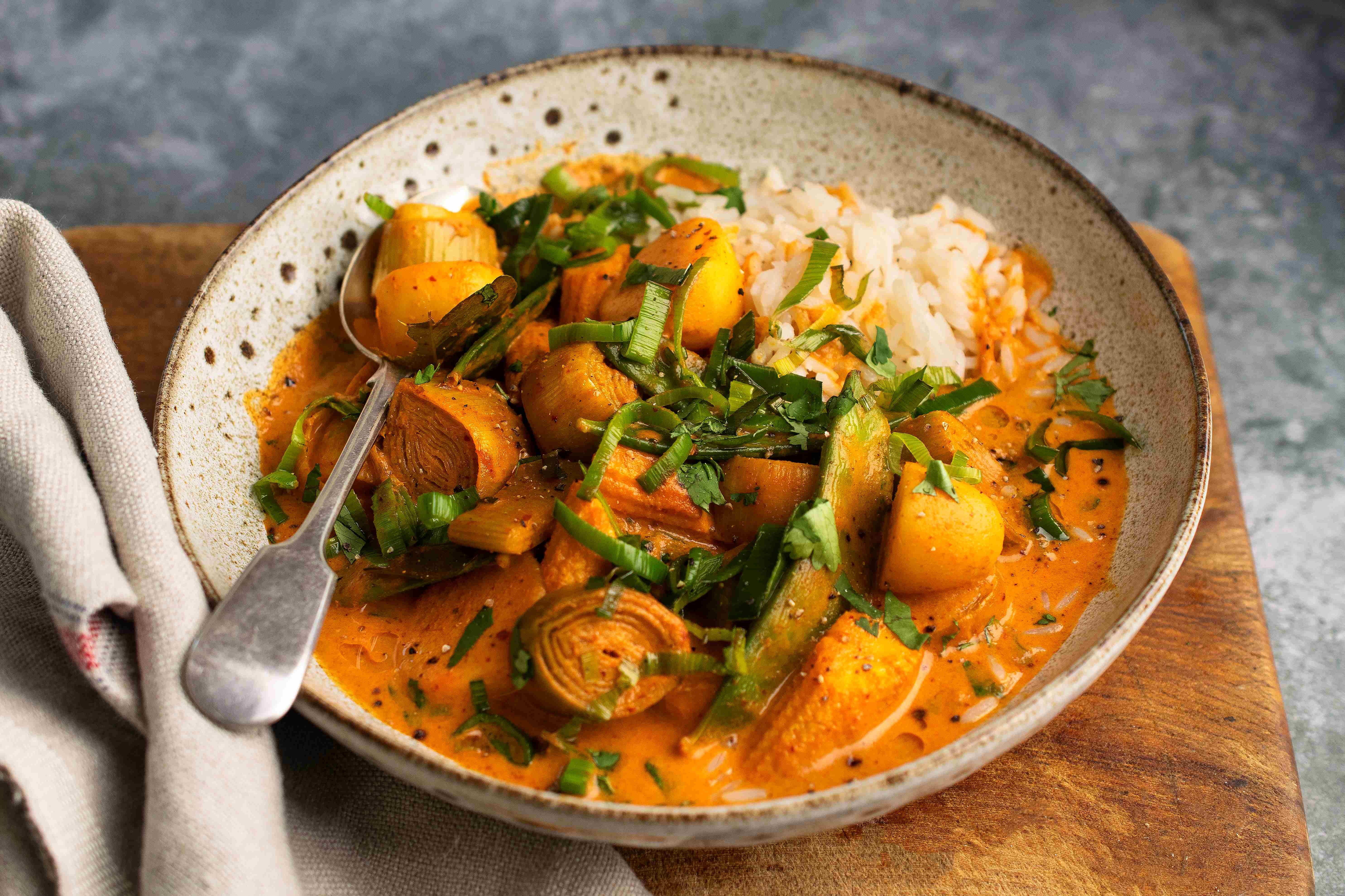 Vegan Leek, Coconut & Coriander Thai Curry