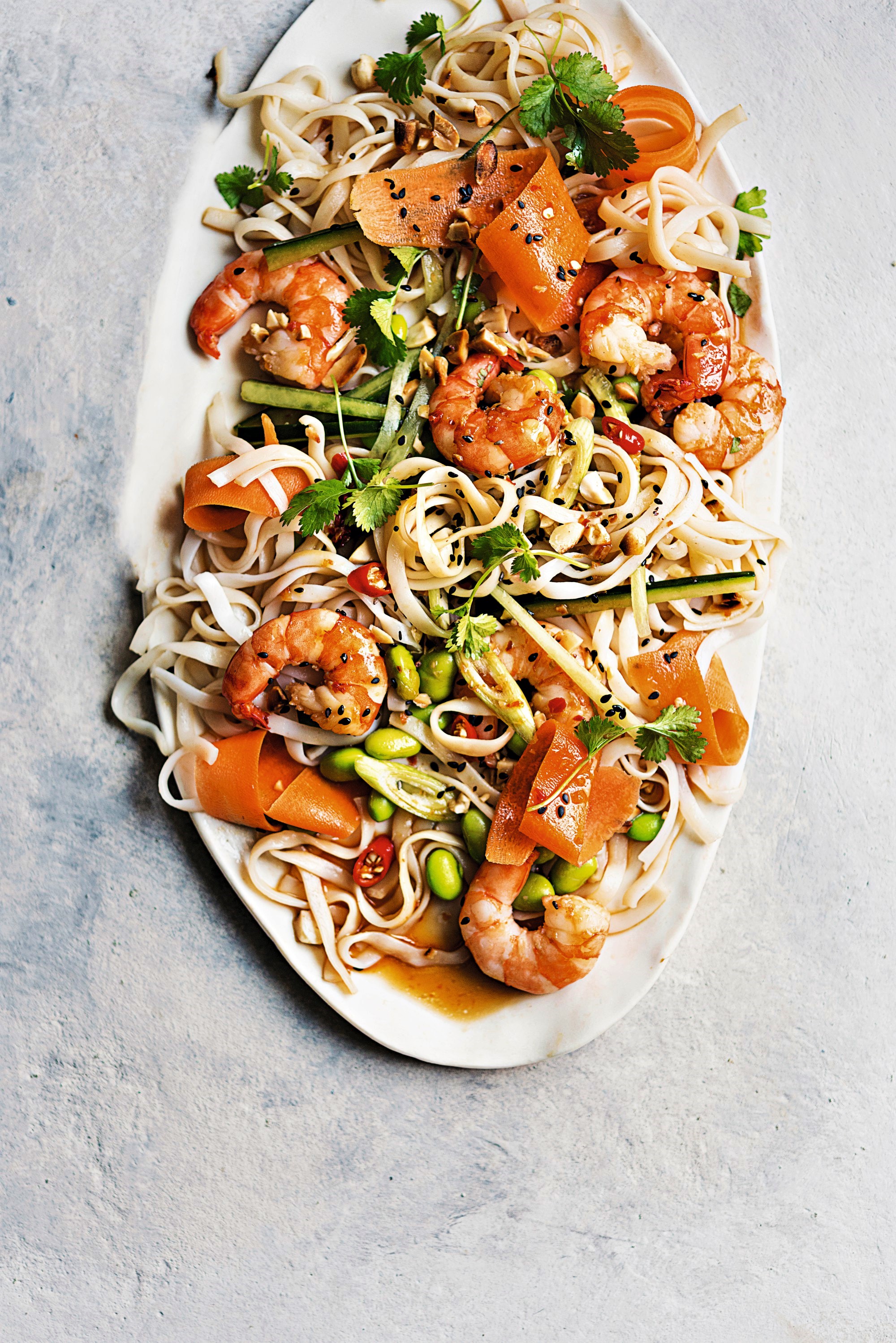 Warm Prawn Noodle Salad