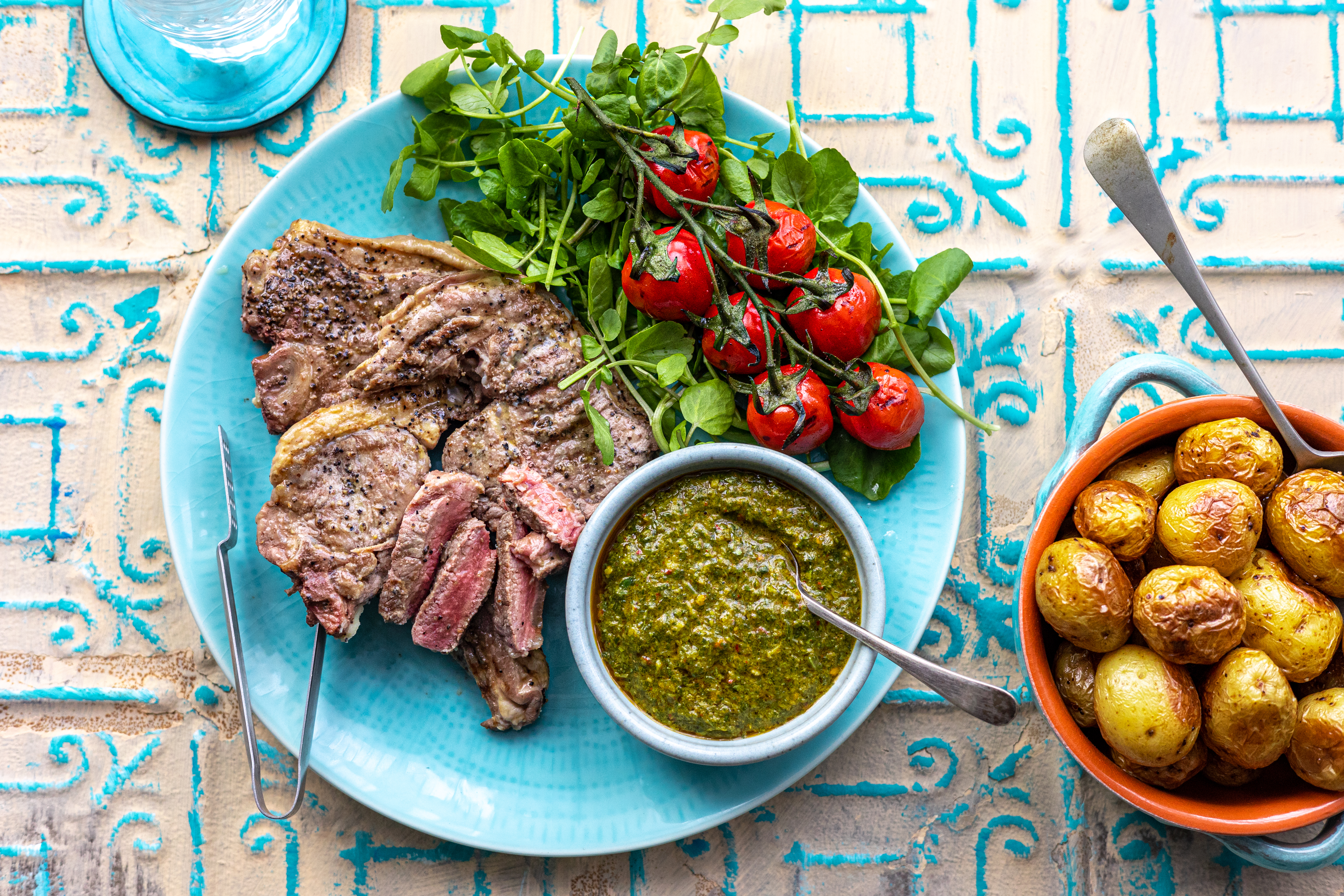 What to cook this weekend: spicy watercress chermoula with lamb and potatoes