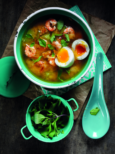 Egg, Cucumber and Shrimp Soup