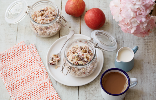 Apple and Cranberry Bircher Muesli Pots