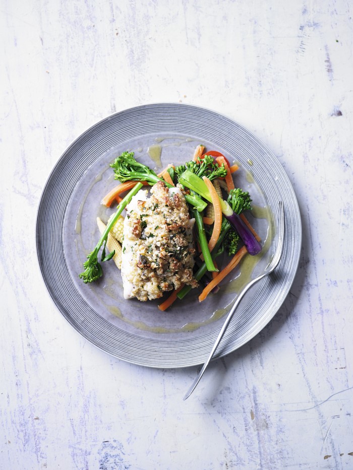 Cod with Parmesan Crumble