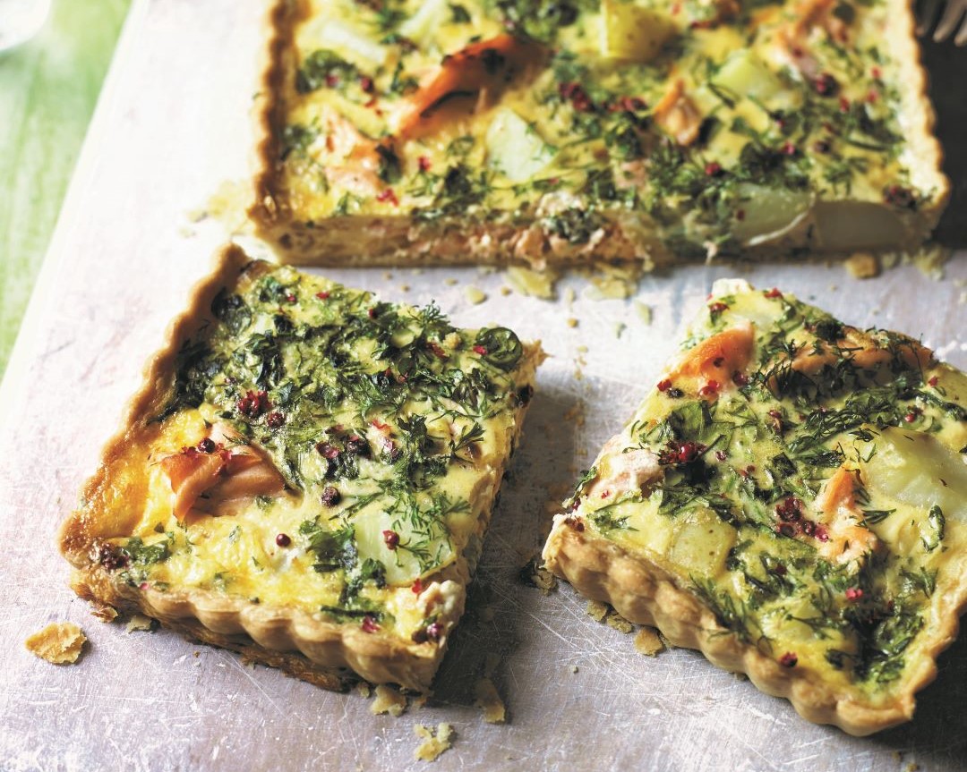 Mouthwatering Salmon & Watercress Quiche