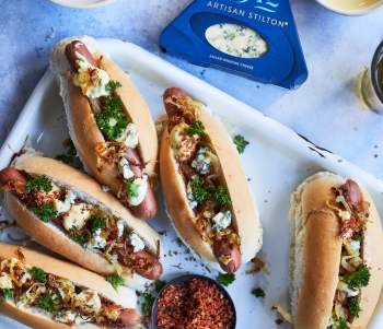 Image for recipe - Ultimate Loaded Hot Dogs with 1912 Stilton®
